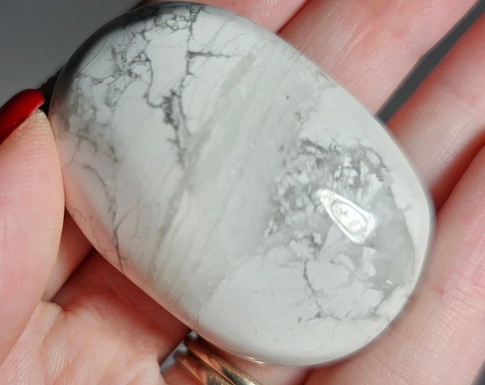 Howlite Palm Stone
