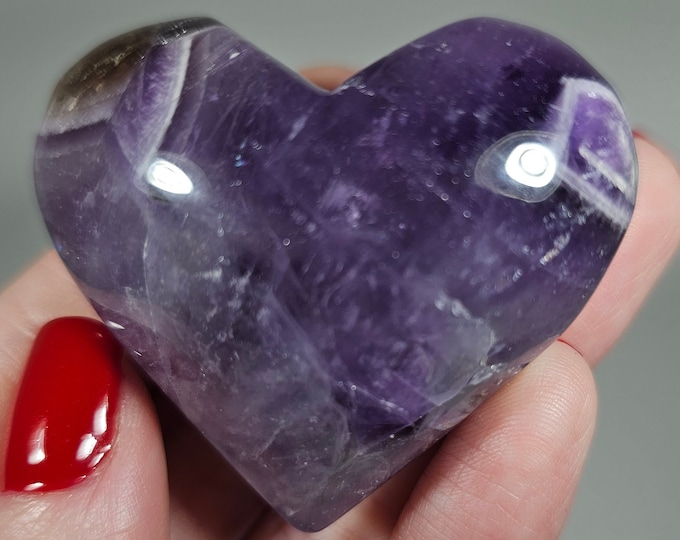 Amethyst Heart Carving