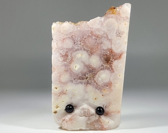 Pink Amethyst Pet Rock Carving