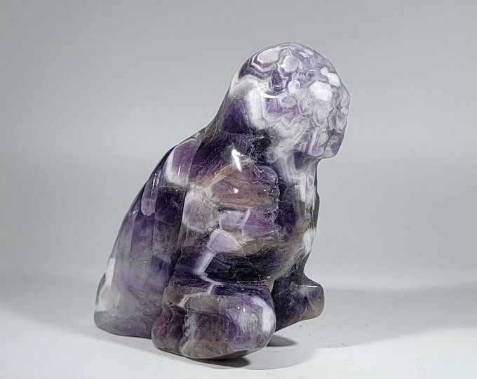 2.7" Amethyst Walrus Carving