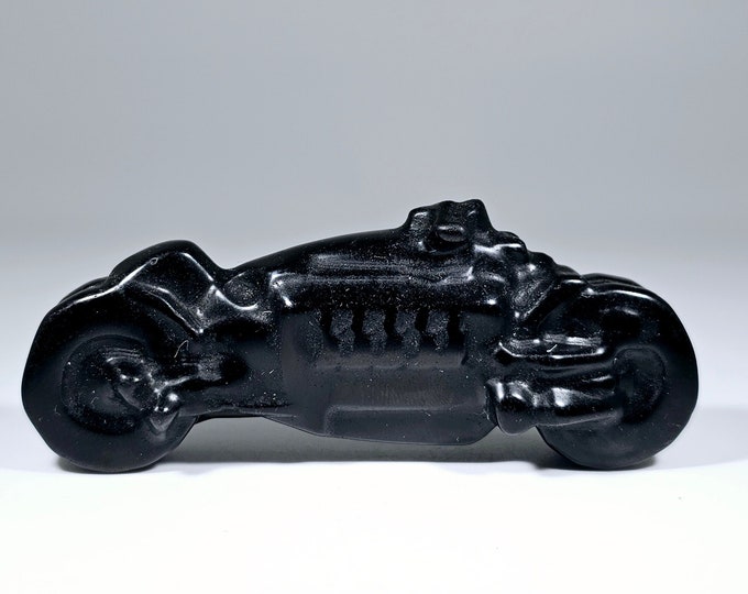 Obsidian Motorcycle Carving