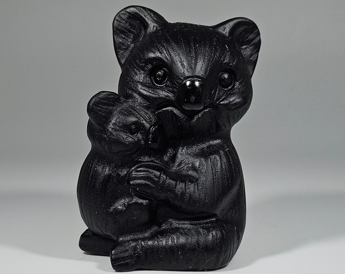 Obsidian Koala Carving 2.2" Tall
