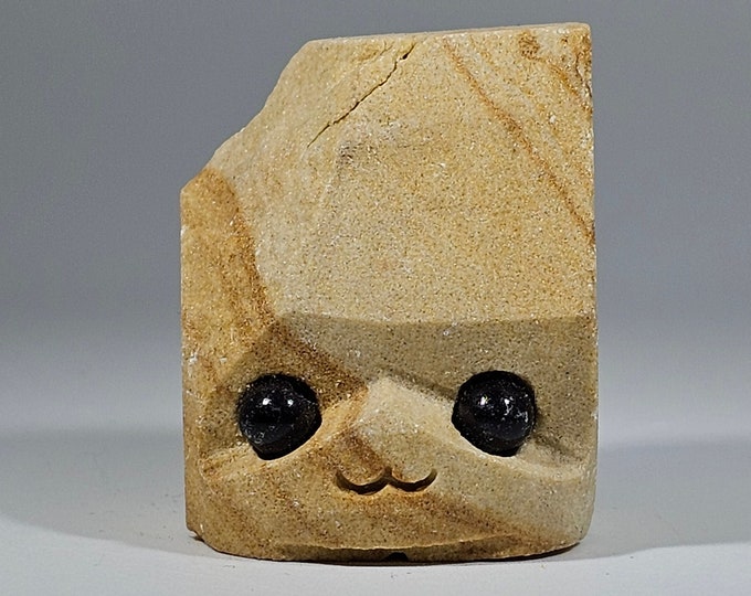 Woodgrain Jasper Pet Rock Carving