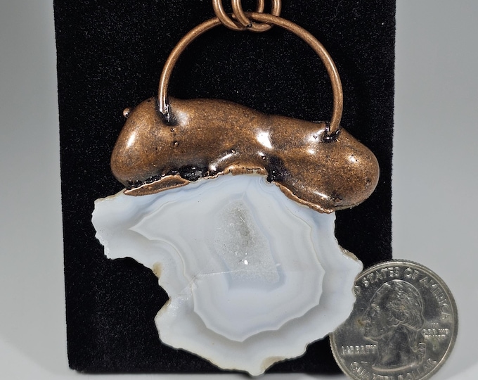 Druzy Banded Agate Pendant