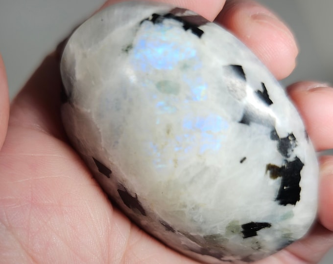 Rainbow Moonstone Palm Stone