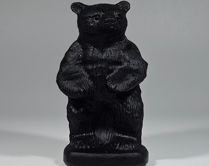Obsidian Bear Carving 2.4" Tall