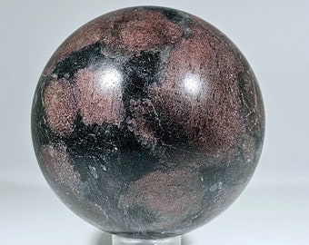 55mm Garnet in Arfvedsonite Sphere