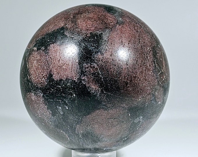 55mm Garnet in Arfvedsonite Sphere