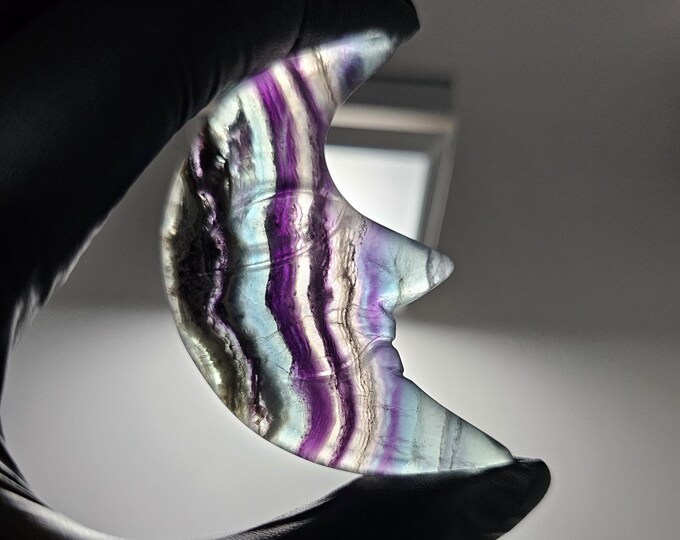 Fluorite Moon Carving