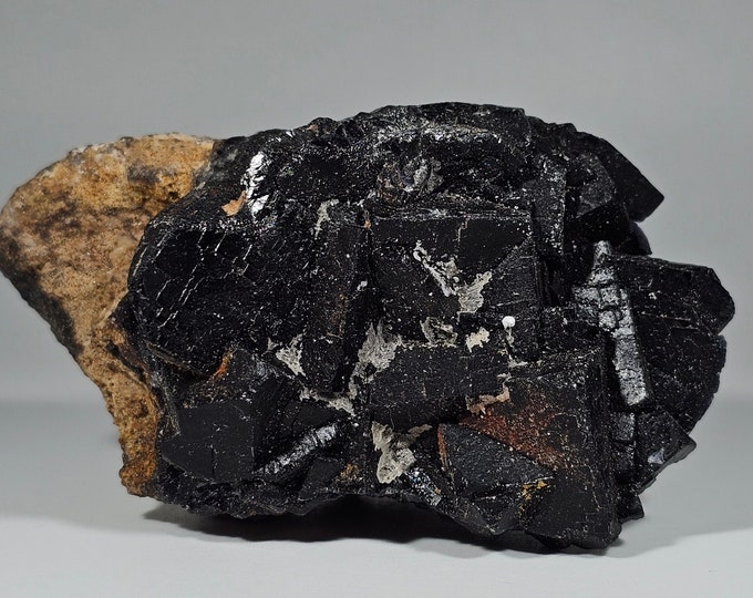 Raw Black Rose Fluorite Specimen UV Reactive