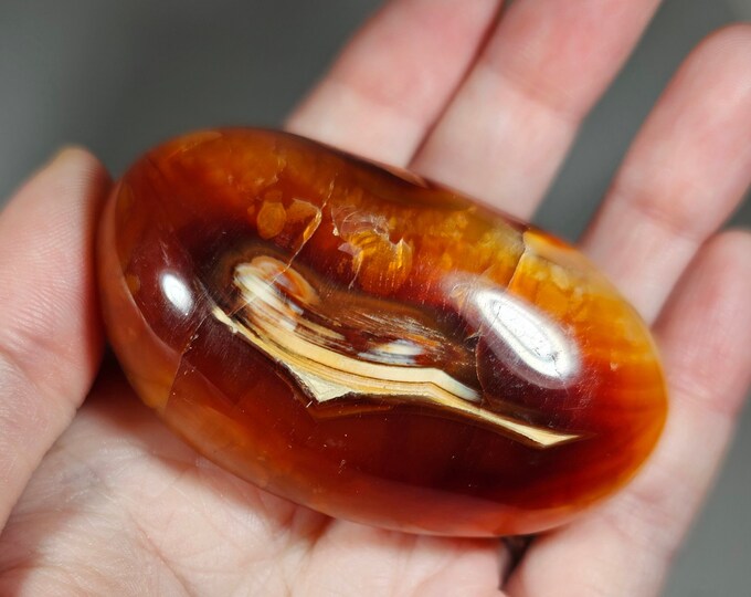 Carnelian Palm Stone