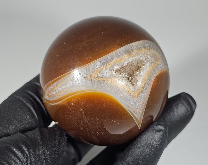 45mm Druzy Carnelian Sphere