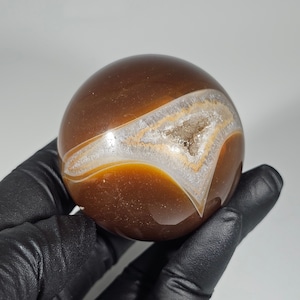 45mm Druzy Carnelian Sphere