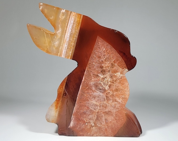 Carnelian Bunny Rabbit Carving