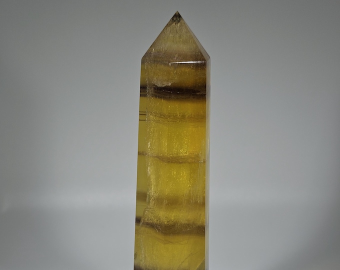 Yellow and Purple Fluorite Tower