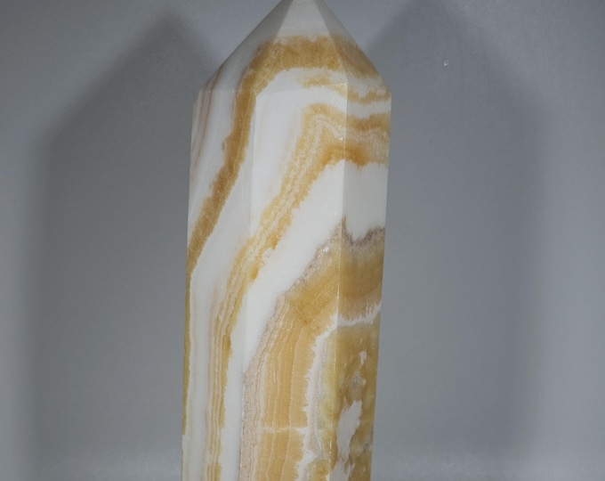 6.8" Orange Calcite Tower
