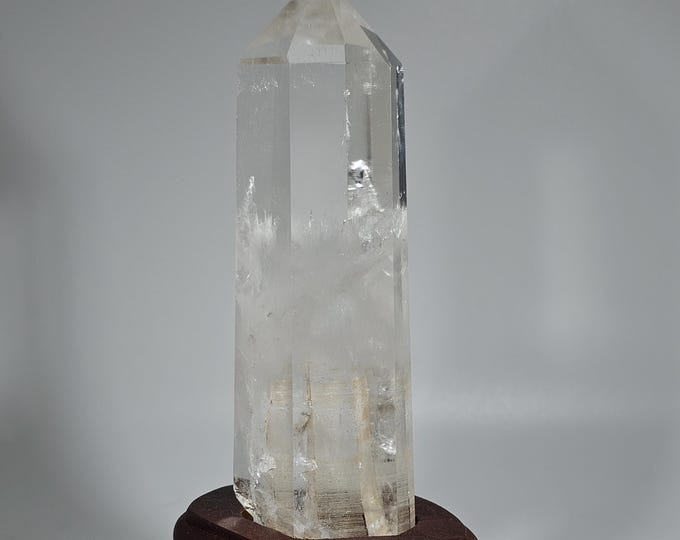 Brazilian Clear Quartz Tower with Stand