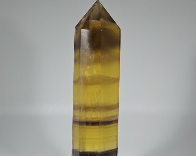 Yellow and Purple Fluorite Tower