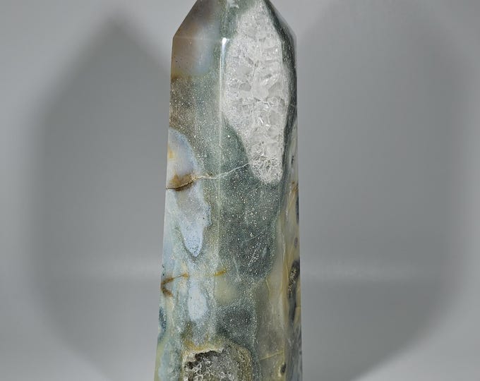Druzy Colorful Ocean Jasper Tower
