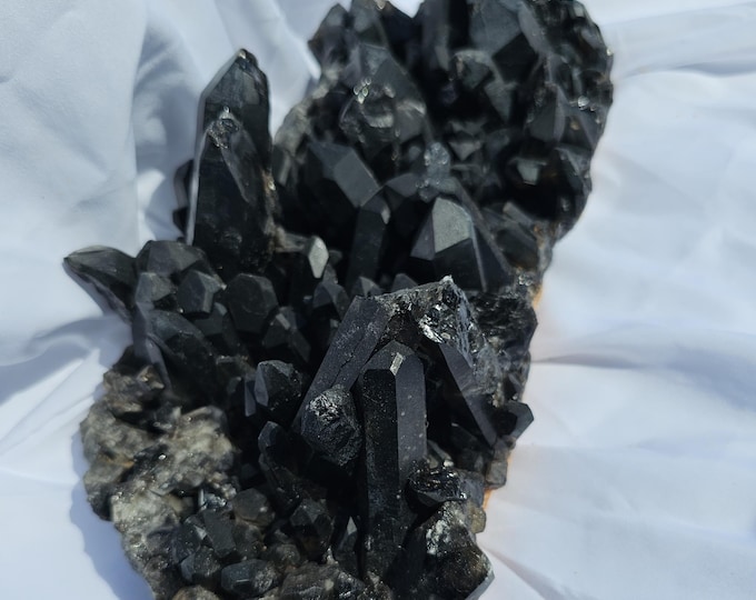 Large Smoky Quartz Cluster Specimen