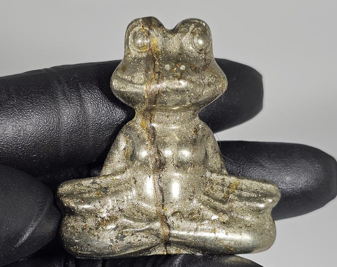 Pyrite Frog Carving 1.5"