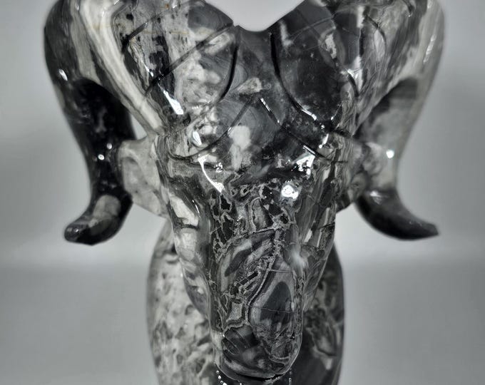 Large Picasso Jasper Ram Carving