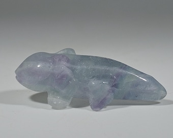 Mini Fluorite Axolotl Carving