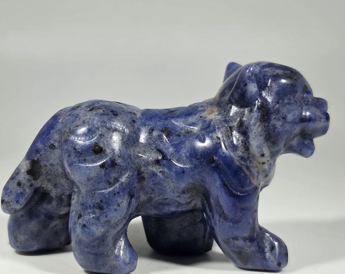Sodalite Tiger Carving