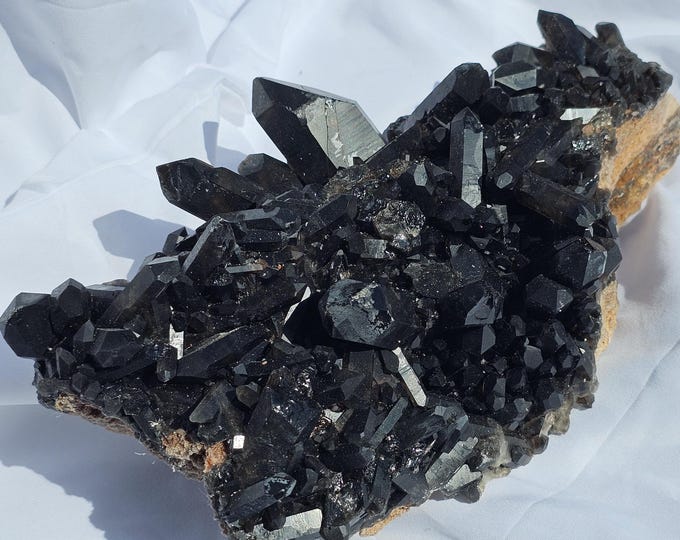 Large Smoky Quartz Cluster Specimen