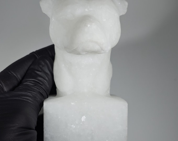 White Jade Dog Carving
