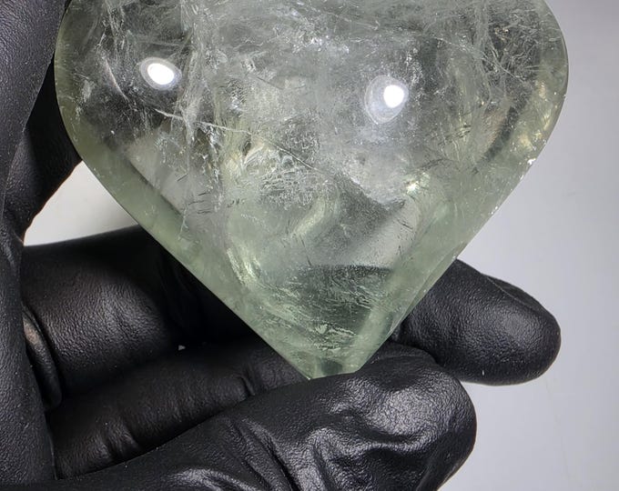 Prasiolite Heart Stone Green Amethyst