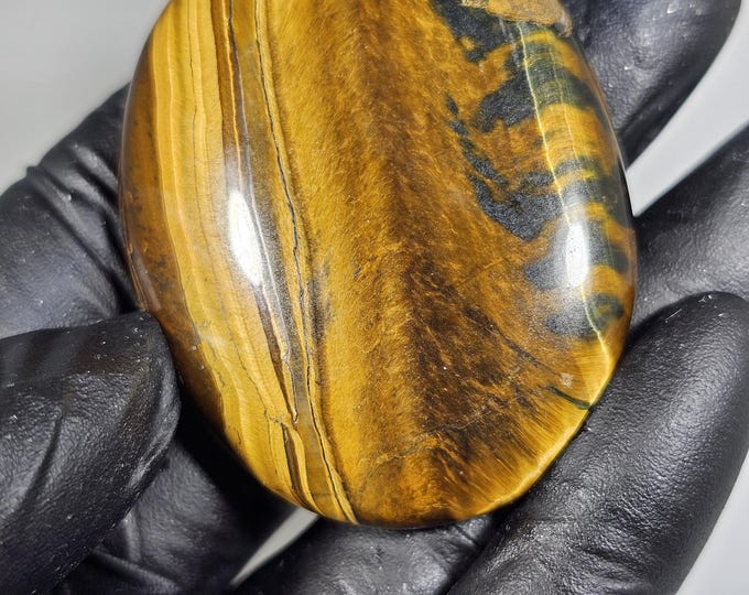 Tigerseye Palm Stone