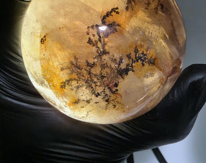 61mm Dendritic Fluorite Quartz Sphere