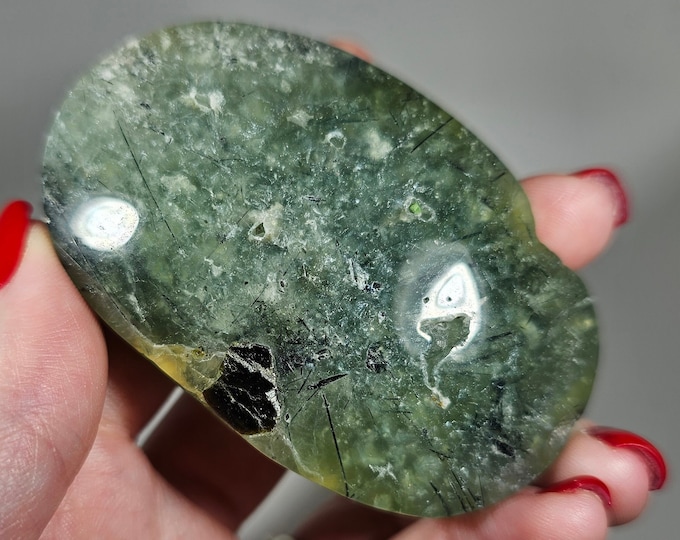 Prehnite Palm Stone