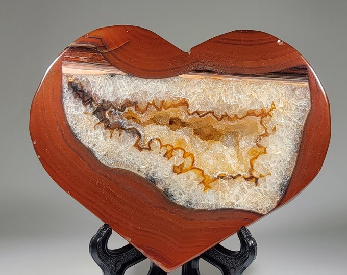 Druzy Carnelian Heart