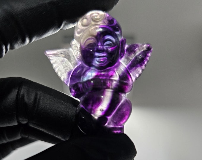Fluorite Cherub Carving Angel *Imperfect