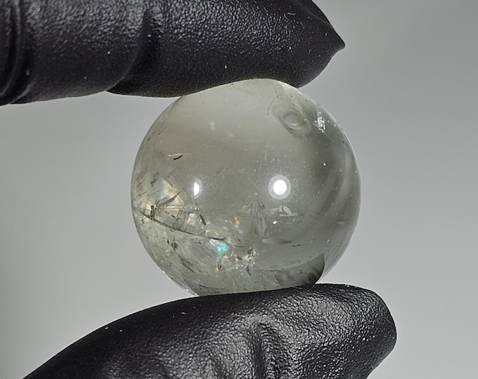 20mm Prasiolite Sphere Green Amethyst
