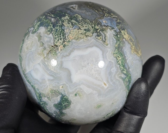 69mm Moss Agate Sphere