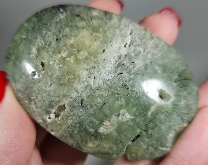 Prehnite Palm Stone