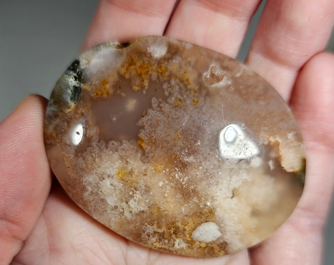Pink Amethyst Palm Stone