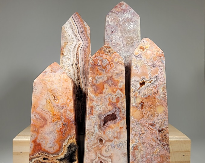 You Choose Pink Lace Agate Tower
