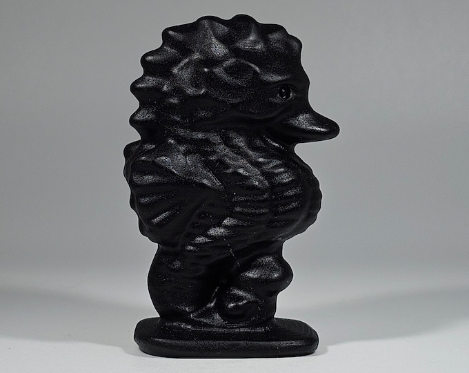 Obsidian Seahorse Carving 2.4" Tall