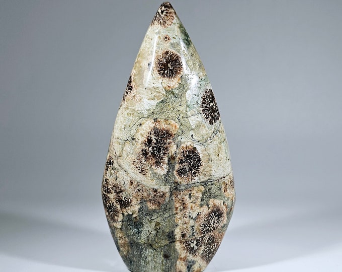 Green Flower Sakura Russian Jasper Freeform