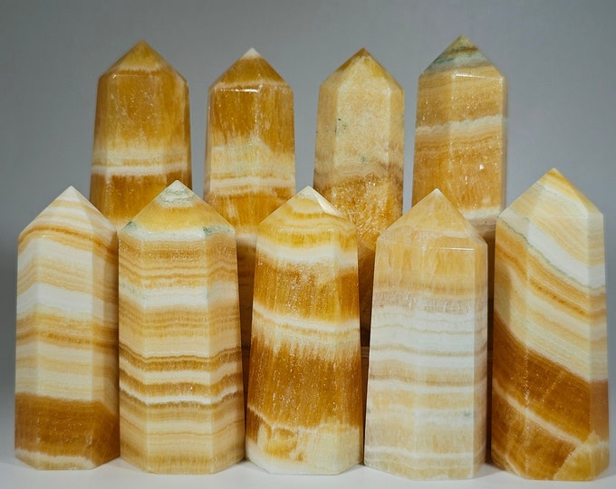 You Choose Banded Orange Calcite Tower
