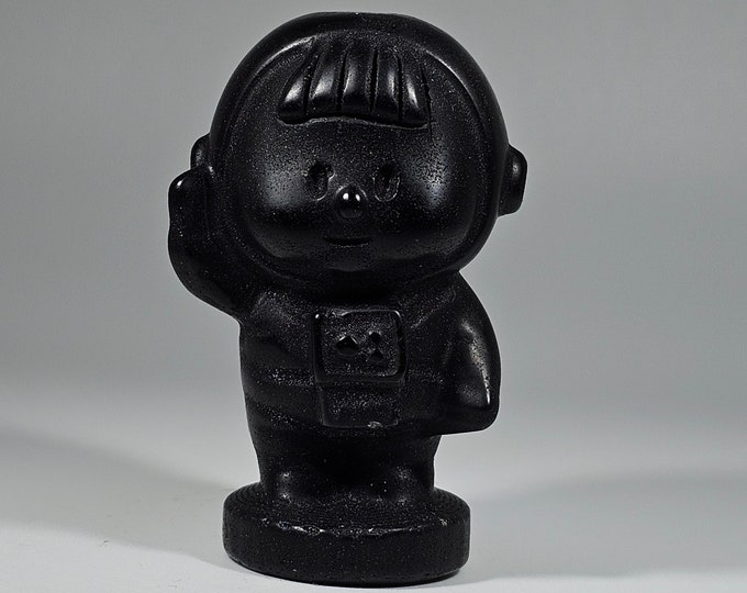 Obsidian Astronaut Carving 2.3" Tall