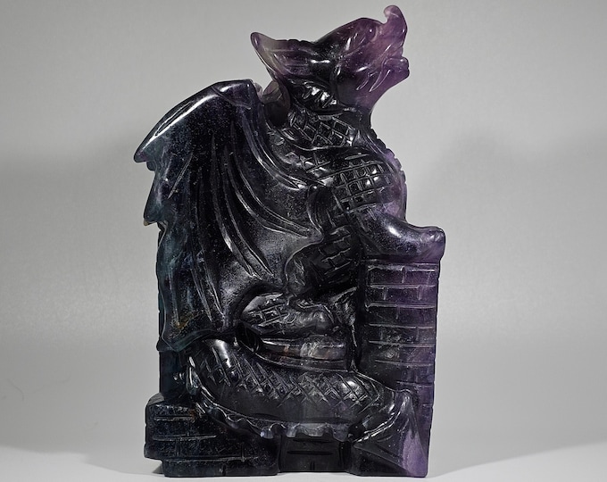 Large Fluorite Dragon Carving