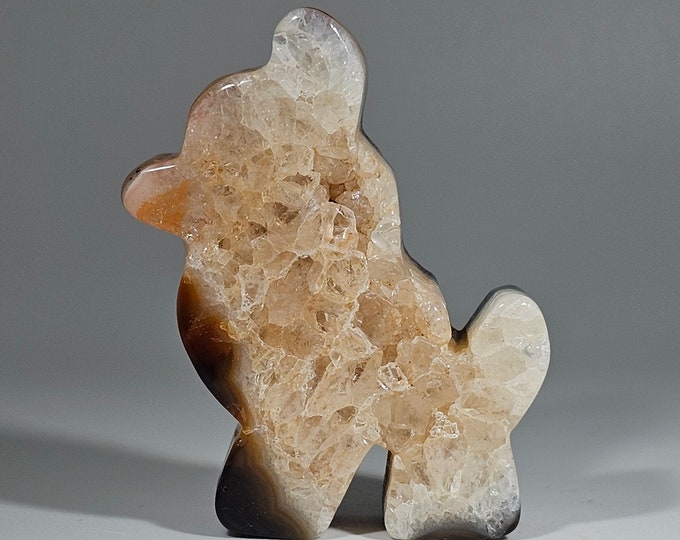 Carnelian Dog Carving