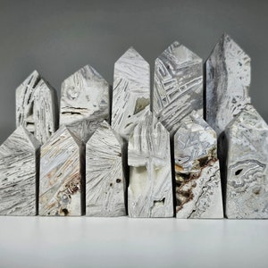 You Choose White Mexican Crazy Lace Agate Tower