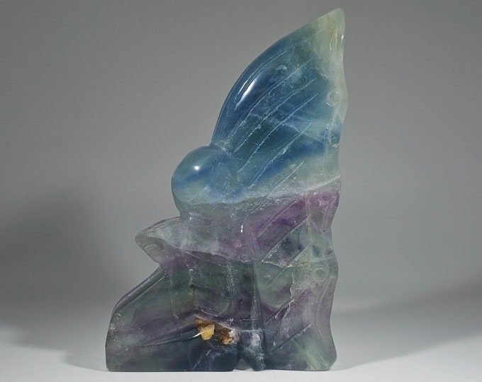3.7" Fluorite Fairy Carving