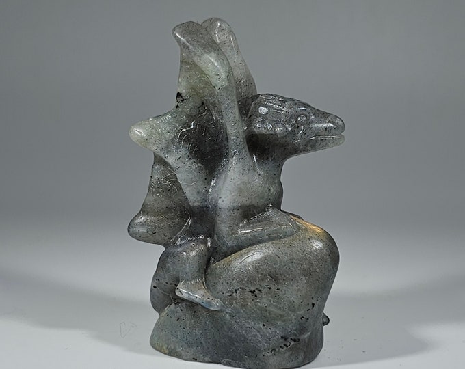 2.3" Labradorite Dragon Carving